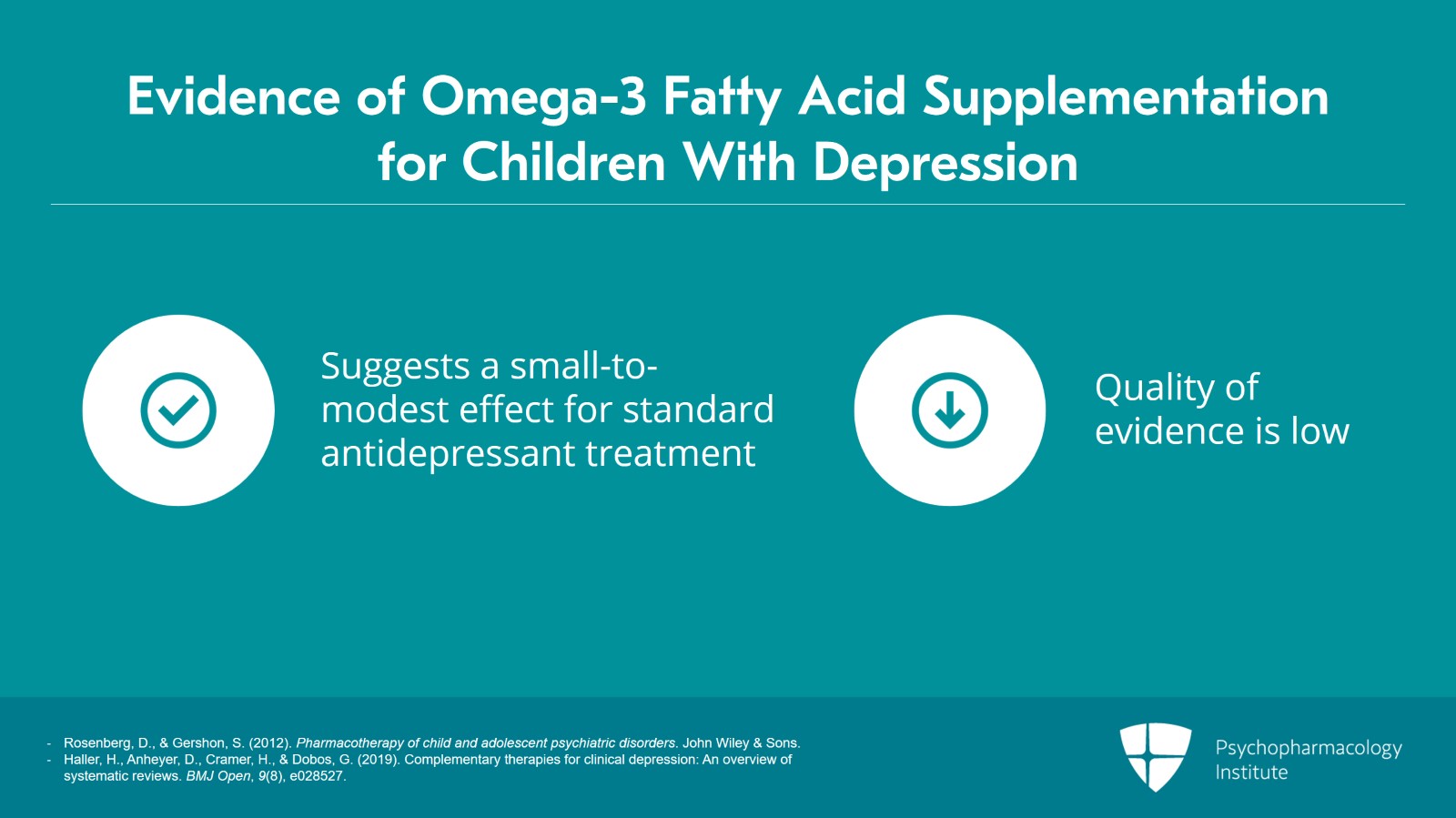 Use of Omega 3 Fatty Acids in Children and Adolescents